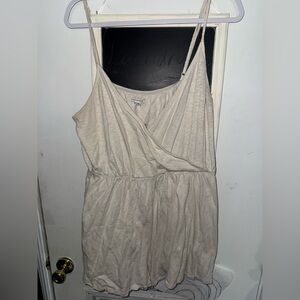 American Eagle Outfitters Off-White Wrap romper